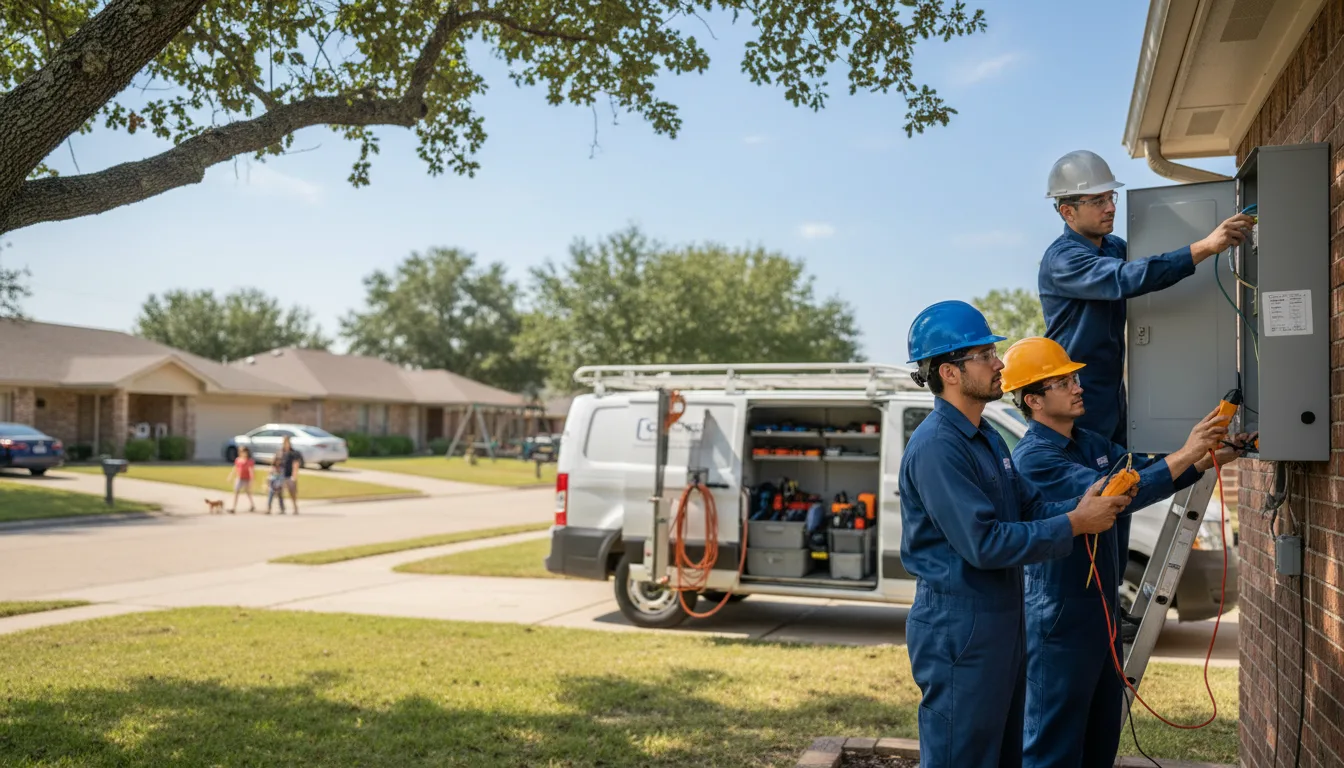 Certified electrician providing emergency electrical services in Notrees, TX